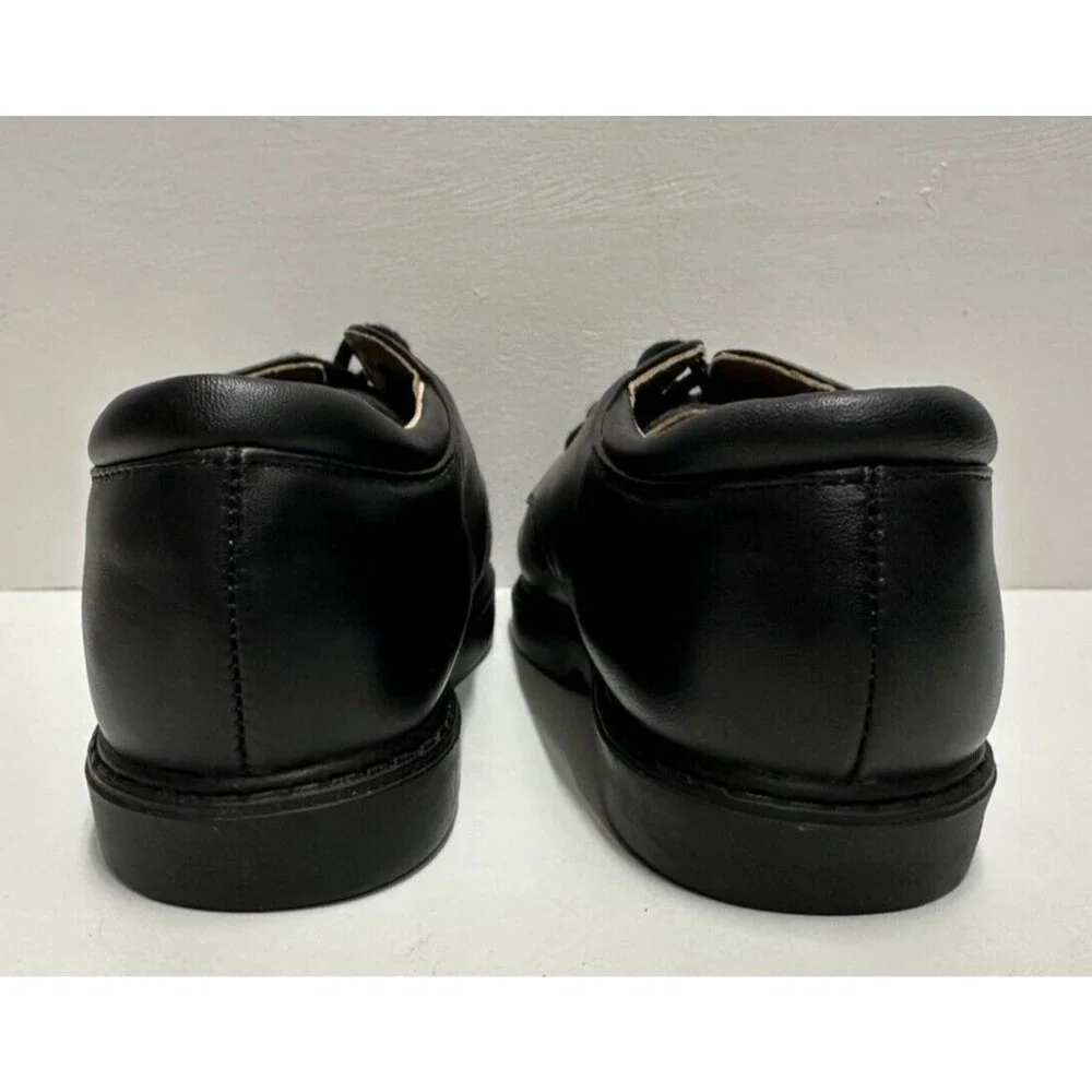 Jumping Jacks boys toddler size 9.5M dress lace up black leather shoes